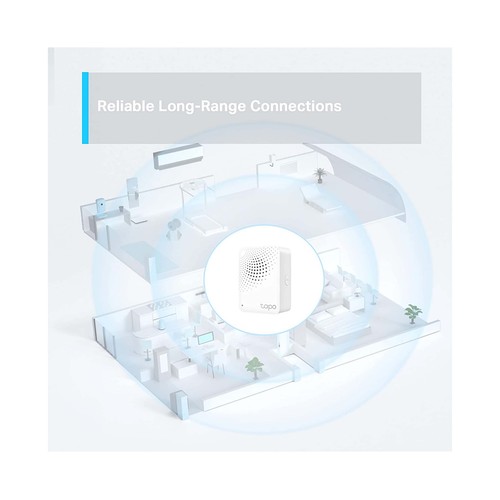 Hub inteligente con alarma TP-LINK Tapo H100, hasta 64 dispositivos, acciones inteligentes.