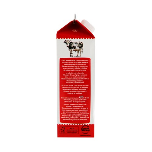 ALCAMPO CULTIVAMOS LO BUENO Leche de vaca entera, de origen española 1 l.