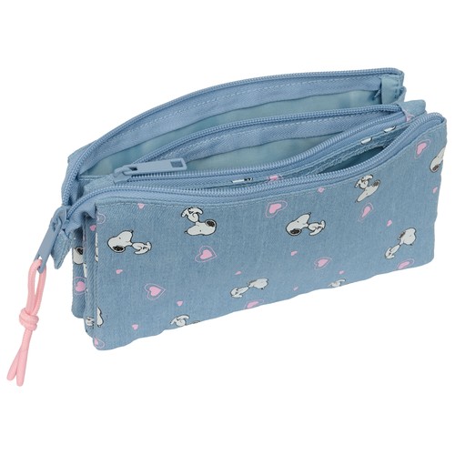 Estuche portatodo triple. SNOOPY