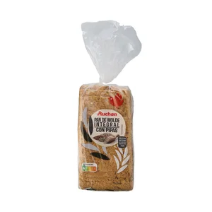 PRODUCTO ALCAMPO Pan de molde integral de semillas y pipas 675 g.