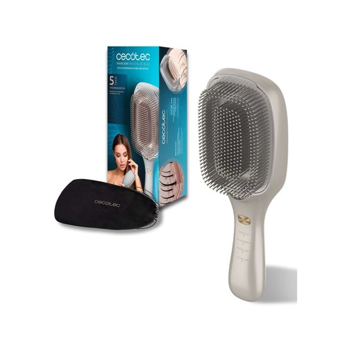 Cepillo alisador CECOTEC Revitalize Champagne, cinco tecnologías, Massage, Oil Control, Revitalize y All-in-one.