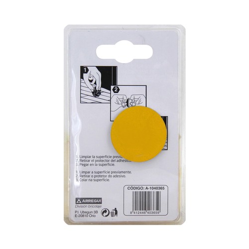 Tope plano adhesivo para puerta, de color haya RAIA.