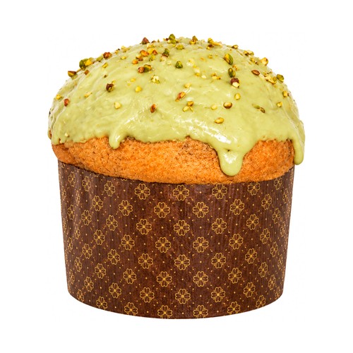 Panettone de cacao con mantequilla y pistacho 400 g.