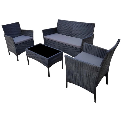 Conjunto jardín con sofá, 2 sillones y 1 mesa, IKUNIK. Alcampo ¡Haz