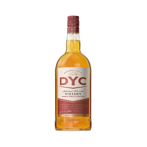 Whisky blended de 5 años y doble destilación, elaborado en España DYC botella de 1,5 l.