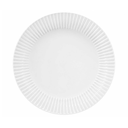 Plato llano 25cm vidrio opal, modelo Cottage blanco. LUMINARC