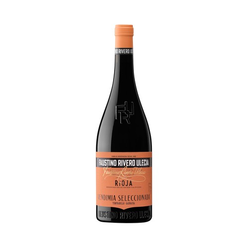 Vino tinto con denominación de origen calificada Rioja FAUSTINO RIVERO ULECIA botella 75 cl.