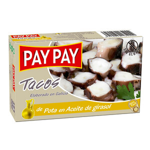 Imagen de PAY PAY Pota en tacos, en aceite de girasol 115 g.