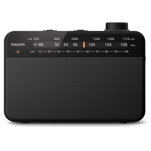Radio portátil de sobremesa PHILIPS TAR2509 analógica, 1 altavoz, 0,3W, alimentación por pilas.