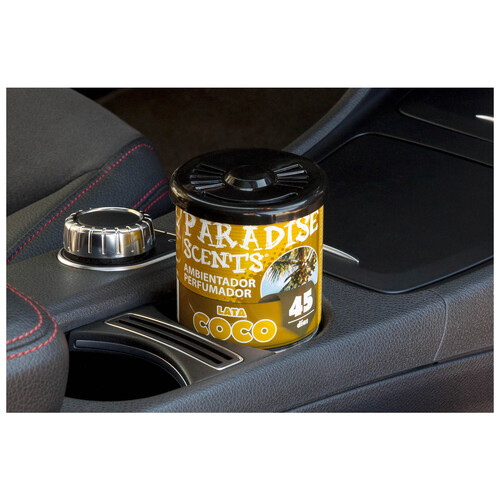 Ambientador coche en gel con aroma coco, PARADISE SCENTS