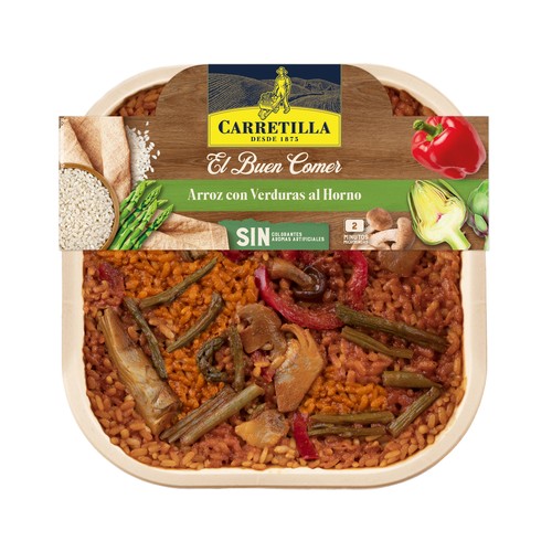 CARETILLA El Buen Comer Arroz con verduras al horno 300 g. 