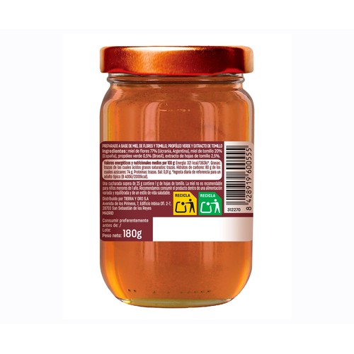 LUNA DE MIEL Miel garganta 180 gr.
