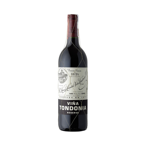VIÑA TONDONIA  Vino tinto reserva con D.O. Ca. Rioja botella de 75 cl.