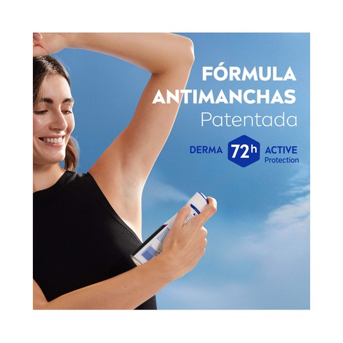 NIVEA Black & white invisible authentic Desodorante en spray para mujer, antitranspirante 72 horas 250 ml.