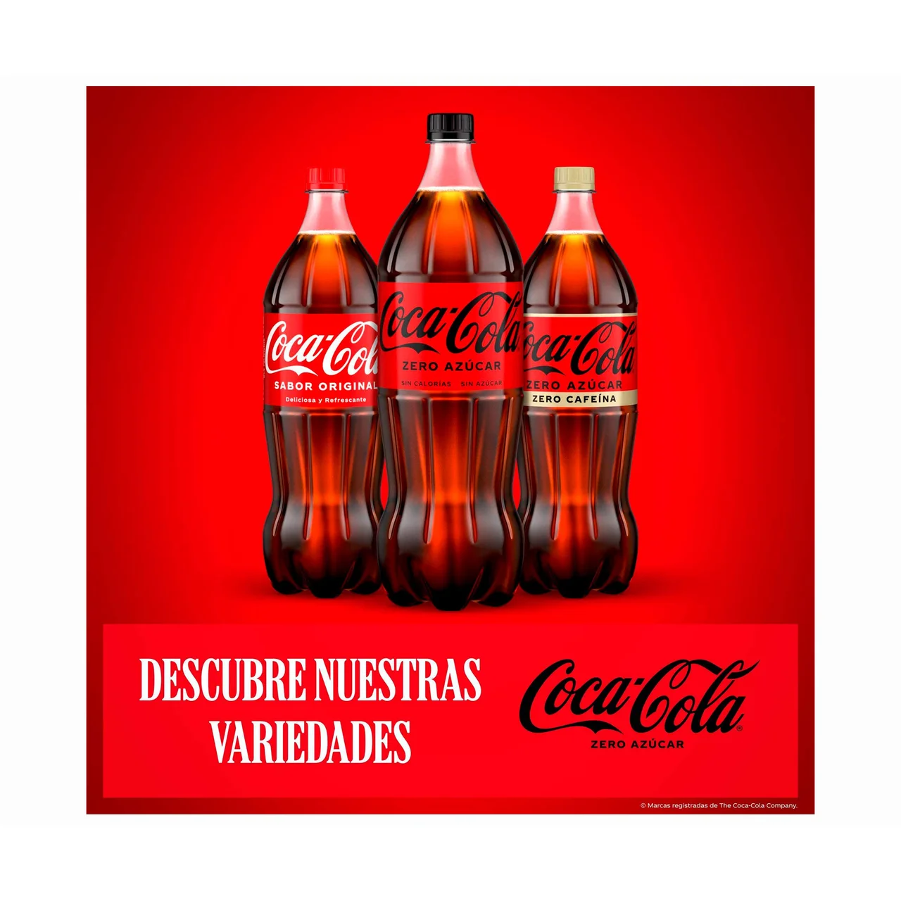 COCA COLA ZERO Refresco de cola Zero azúcar pack botella de 4 uds de 2 l.
