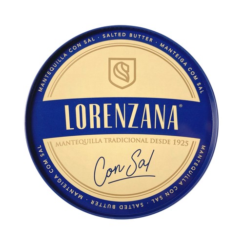 LORENZANA Lata de mantequilla tradicional con sal LORENZANA 500 g.