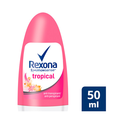 REXONA Tropical Desodorante roll on para mujer 50 ml.