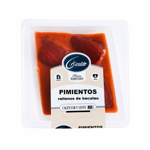 Pimientos rellenos de bacalao 300 g.