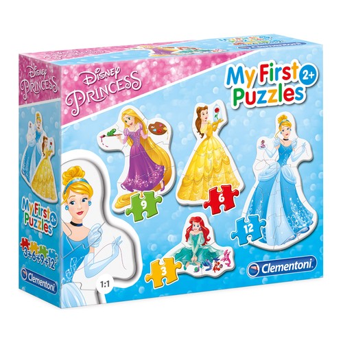 Surtido de 4 puzzles infantiles Disney, dificultad progresiva, My first puzzle CLEMENTONI.
