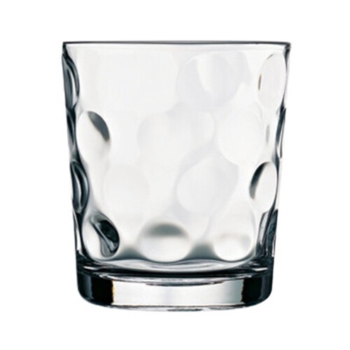 Vasos de vidrio con diseño de burbujas en relieve, 0,26 litros, 4 unidades, PASABAHCE.