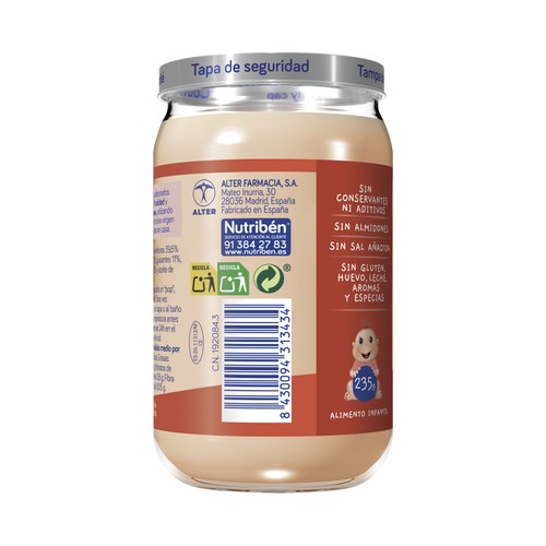 NUTRIBÉN Recetas tradicionales Potitos® de menestra de cordero a partir de 6 meses 235 g.