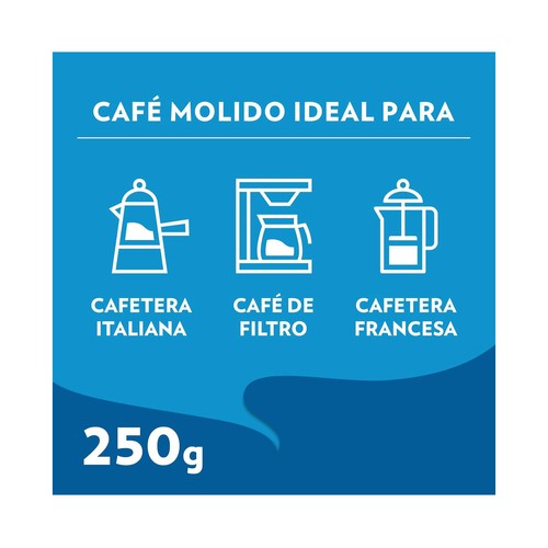 LAVAZZA Café Molido natural Descafeinado Intensidad 3/10 250 g.