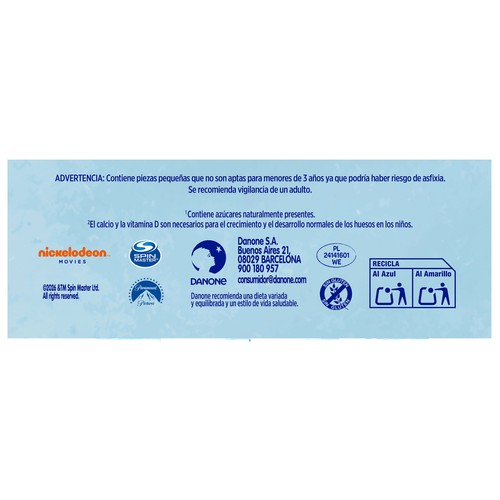 DANONINO Bolsita (pouch) de yogur con fresa y manzana 4 x 70 g.