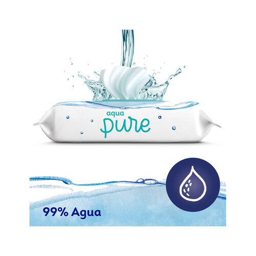 DODOT Toallitas húmedas para bebé elaboradas con algodón orgánico DODOT Aqua pure 3 x 48 uds.