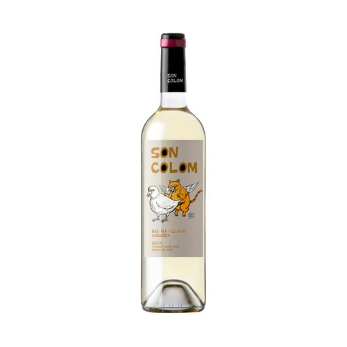 SON COLOM  Vino blanco con D.O. Pla I LLevant (Mallorca) botella de 75 cl.
