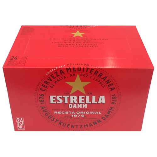 Cerveza Mediterránea ESTRELLA DAMM pack de 24 x 25 cl.