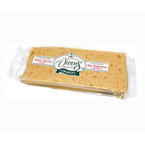 VICENS Turrón blando sin azúcar añadido 250 g.