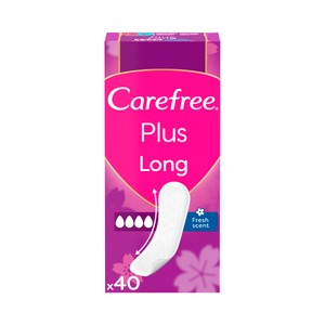 CAREFREE Plus long Salvaslips (protegeslips) extra-largos con fresca fragancia 40 uds. 40 ml