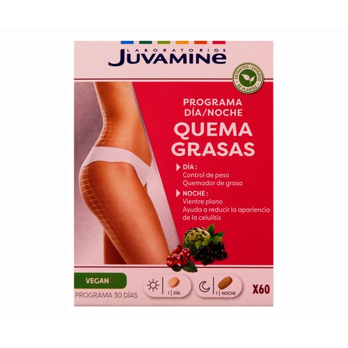 JUVAMINE Quemagrasas programa día y noche 60 comprirmidos