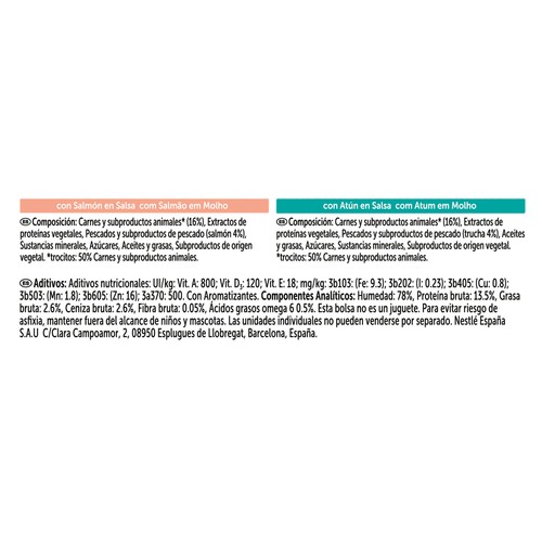 PURINA Felix Alimentación para gatos húmeda en bolsitas de pescado  4x80 g.