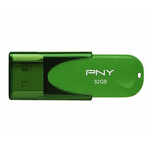 Memoria usb 32GB PNY, color verde, conexión 2.0.