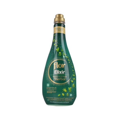 FLOR Suavizante concentrado, fresca suavidad herbal Elixir FLOR 1200 ml