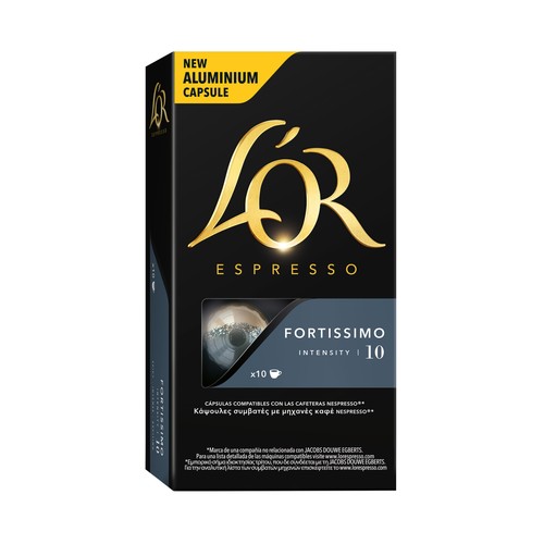 L"OR ESPRESSO Café en cápsulas Fortíssimo I10, 10 uds.