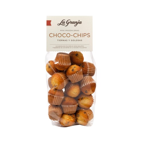 Mini magdalenas choco-chips LA GRANJA 200 g.