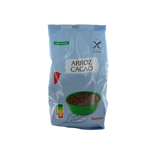 PRODUCTO ALCAMPO Cereales de arroz con cacao sin gluten PROUCTO ALCAMPO 400 g.