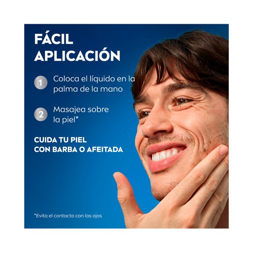 NIVEA Men hydrocare Líquido facial hidratante con ácido Hialurónico, vitaminas y glicerina 100ml.