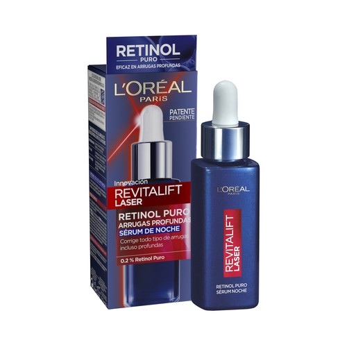 L´ORÉAL PARIS Revitalift laser Sérum de noche con Retinol puro para arrugas profundas 30 ml.