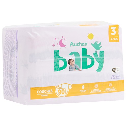 PRODUCTO ALCAMPO Baby Pañales talla 3 (4-9 kg) 90 uds.
