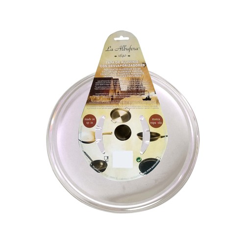Tapa multiusos de aluminio con desvaporizadores para sartenes de 22cm. de diámetro LA ALBUFERA.