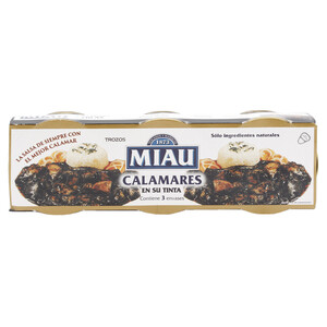 MIAU Calamares en su tinta (Trozos) 3 x 51 gr.