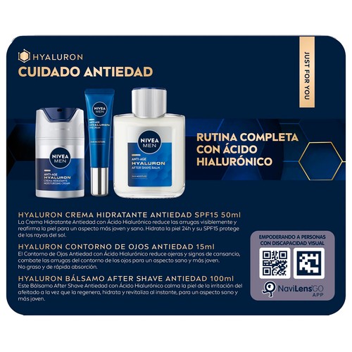 NIVEA Men hyaluron Estuche con productos para el cuidado facial masculino.