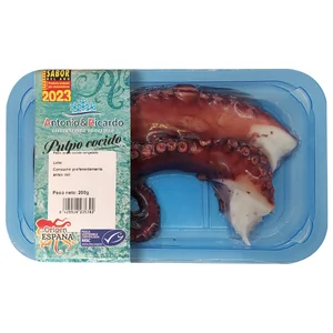 ANTONIO Y RICARDO Patas de pulpo congeladas procedentes de pesca sostenible certificada (MSC) 200 g.