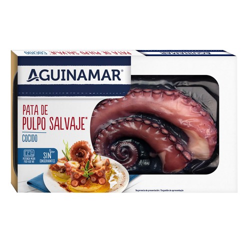 AGUINAMAR Patas cocidas de pulpo AGUINAMAR 200 g.