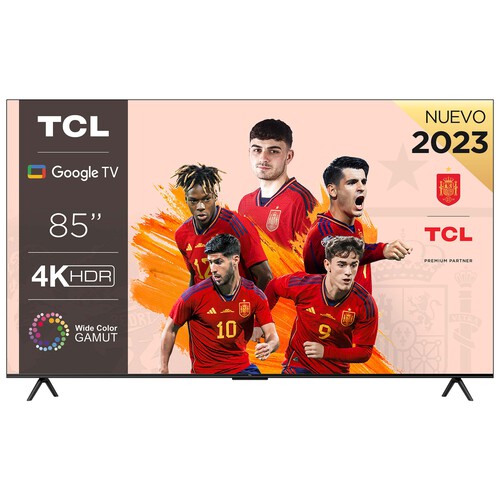 Televisión 215,9cm (85) LED TCL 85P745 4K, HDR10, SMART TV, WIFI, BLUETOOTH, TDT T2, USB reproductor, 3HDMI, 120HZ.