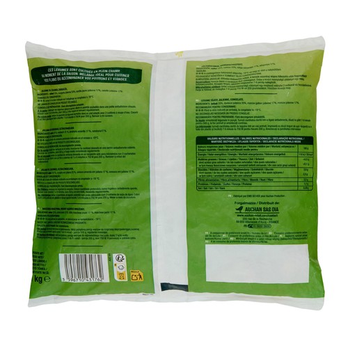 AUCHAN Mix de verduras cortadas en juliana 1 kg Producto Alcampo.