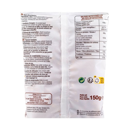 PRODUCTO ECONÓMICO ALCAMPO Nueces mondadas 150 g.